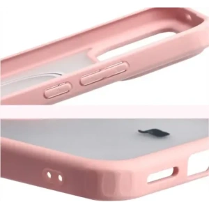 Etui z pierścieniem magnetycznym Bizon Case MatteO do Xiaomi POCO F8 Ultra przydymione-jasnoróżowe