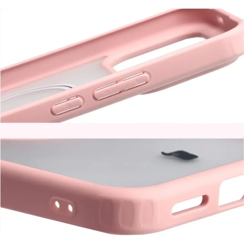 Etui z pierścieniem magnetycznym Bizon Case MatteO do Xiaomi POCO F8 Ultra przydymione-jasnoróżowe