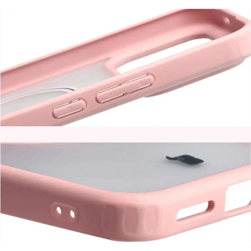 Etui z pierścieniem magnetycznym Bizon Case MatteO do Xiaomi POCO F8 Ultra przydymione-jasnoróżowe