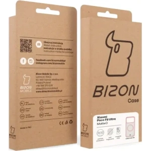 Etui z pierścieniem magnetycznym Bizon Case MatteO do Xiaomi POCO F8 Ultra przydymione-jasnoróżowe