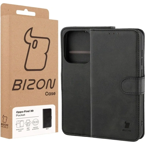 Etui z klapką Bizon Case Pocket do Oppo Find X9 czarne