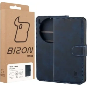 Etui z klapką Bizon Case Pocket do Vivo X300 granatowe