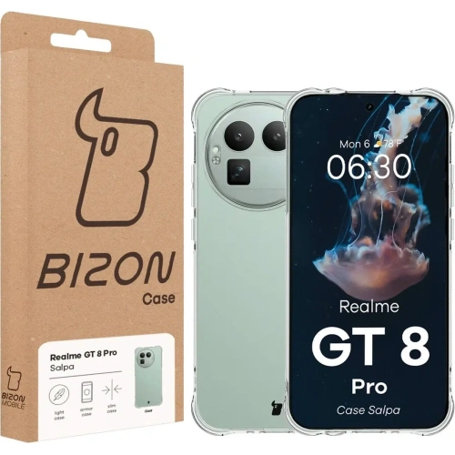Elastyczne etui Bizon Case Salpa do Realme GT 8 Pro przezroczyste