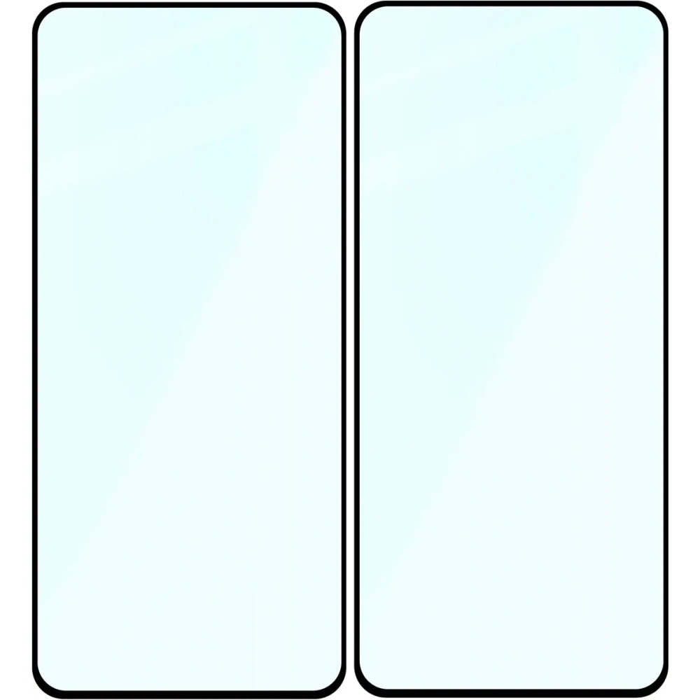 Szkło hartowane Bizon Glass Edge Duo do Realme 14 5G / 14T 5G czarna ramka [2 PACK]