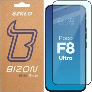 Szkło hartowane Bizon Glass Edge 2 do Xiaomi POCO F8 Ultra czarna ramka