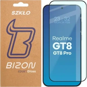 Szkło hartowane Bizon Glass Edge 2 do Realme GT 8 / GT 8 Pro czarna ramka