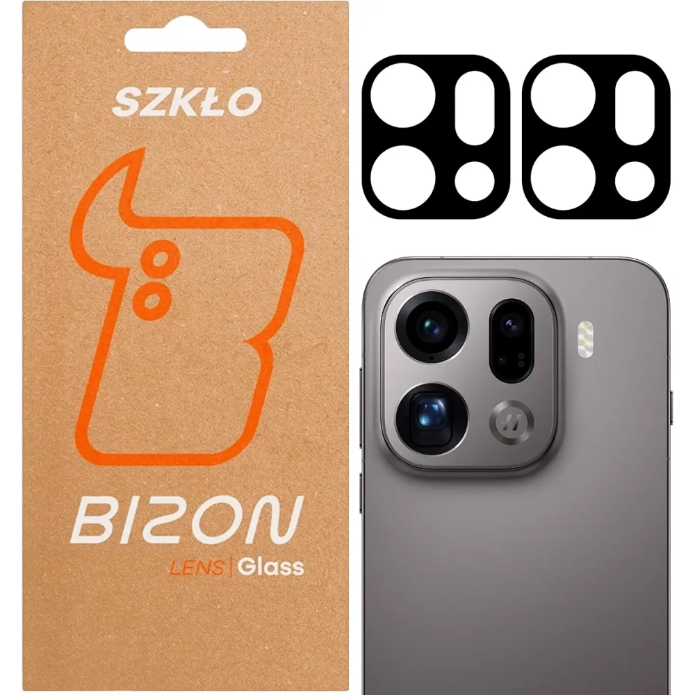 Szkło na aparat Bizon Glass Lens do Oppo Find X9 Pro [2 PACK]