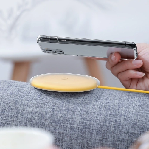 Buy Baseus Jelly wireless induction charger, 15W (yellow) - BSU1633YEL - {ean13} - Home Screen Store Europe