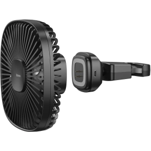 Kup Automobilový ventilátor / větrák Baseus Natural Wind na opěrku hlavy, magnetický (černý) - BSU1634BLK - {ean13} - Sklep Home Screen