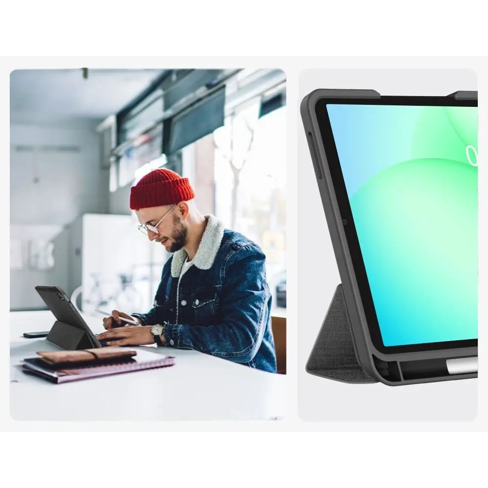 Etui Tech-Protect SmartCase Pen Canvas do Samsung Galaxy Tab A9+ / A11+ Plus 11.0 X210 / X215 / X216 / X230 / X235 / X236 Charcoal Grey