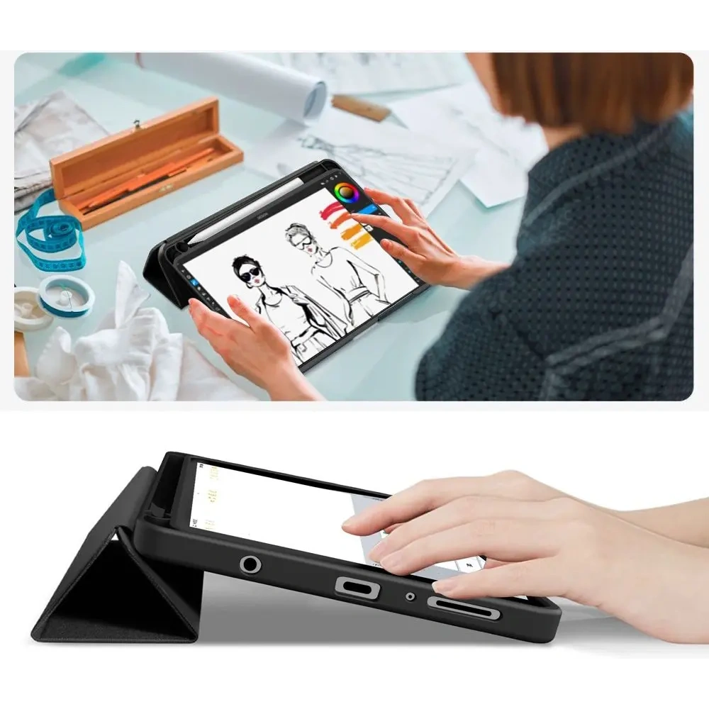 Etui Tech-Protect SmartCase Pen Canvas do Samsung Galaxy Tab A9+ / A11+ Plus 11.0 X210 / X215 / X216 / X230 / X235 / X236 Obsidian Black