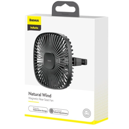 Kup Automobilový ventilátor / větrák Baseus Natural Wind na opěrku hlavy, magnetický (černý) - BSU1634BLK - {ean13} - Sklep Home Screen