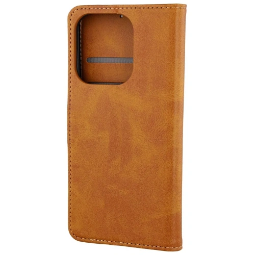 Etui z klapką Bizon Case Pocket do Oppo Find X9 brązowe