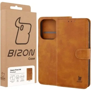 Etui z klapką Bizon Case Pocket do Oppo Find X9 brązowe