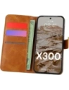 Etui z klapką Bizon Case Pocket do Vivo X300 brązowe
