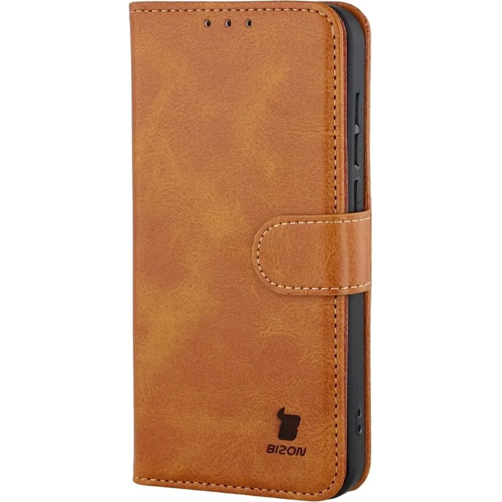 Etui z klapką Bizon Case Pocket do Vivo X300 brązowe