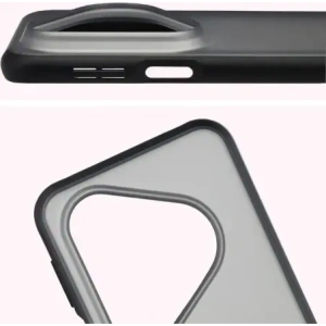 Etui Bizon Case Angelo do Huawei Pura 80 Pro / Pro Plus przydymione z czarną ramką