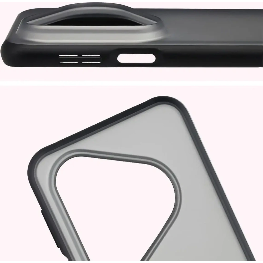 Etui Bizon Case Angelo do Huawei Pura 80 Pro / Pro Plus przydymione z czarną ramką
