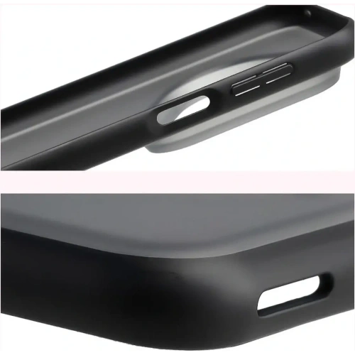 Etui Bizon Case Angelo do Huawei Pura 80 Pro / Pro Plus przydymione z czarną ramką