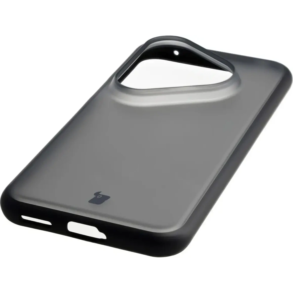 Etui Bizon Case Angelo do Huawei Pura 80 Pro / Pro Plus przydymione z czarną ramką