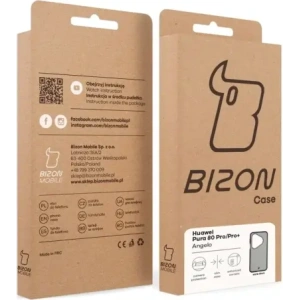 Etui Bizon Case Angelo do Huawei Pura 80 Pro / Pro Plus przydymione z czarną ramką