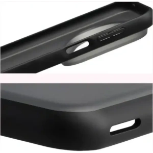 Etui Bizon Case Angelo do Huawei Pura 80 Ultra przydymione z czarną ramką