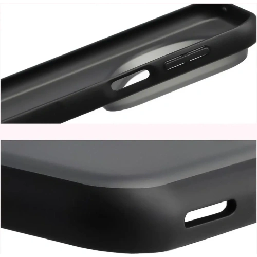 Etui Bizon Case Angelo do Huawei Pura 80 Ultra przydymione z czarną ramką