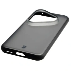 Etui Bizon Case Angelo do Huawei Pura 80 Ultra przydymione z czarną ramką