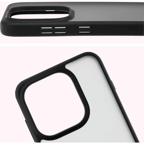 Etui Bizon Case Angelo do Oppo Find X9 przydymione z czarną ramką