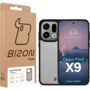 Etui Bizon Case Angelo do Oppo Find X9 przydymione z czarną ramką