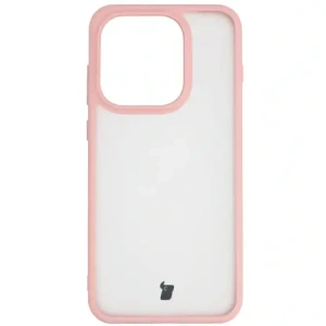 Etui Bizon Case Angelo do Oppo Find X9 półprzezroczyste z jasnoróżową ramką