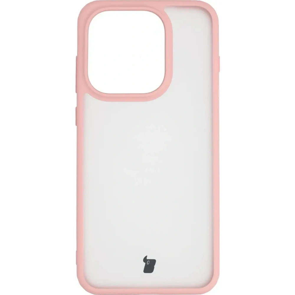 Etui Bizon Case Angelo do Oppo Find X9 półprzezroczyste z jasnoróżową ramką