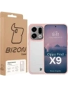 Etui Bizon Case Angelo do Oppo Find X9 półprzezroczyste z jasnoróżową ramką