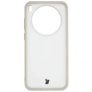 Etui Bizon Case Angelo do Vivo X300 półprzezroczyste z beżową ramką