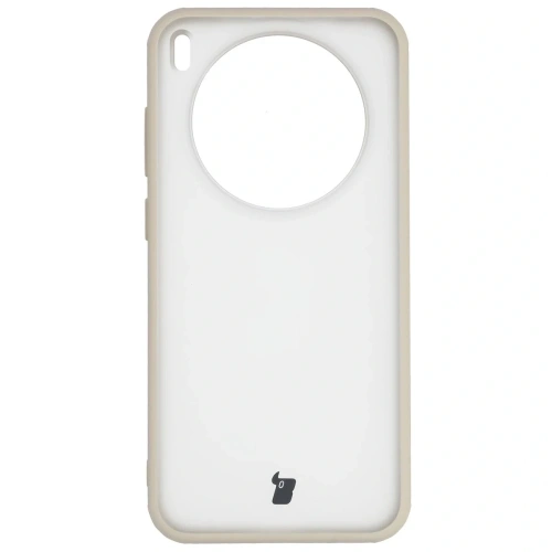 Etui Bizon Case Angelo do Vivo X300 półprzezroczyste z beżową ramką