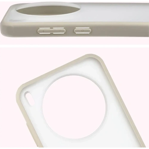 Etui Bizon Case Angelo do Vivo X300 półprzezroczyste z beżową ramką