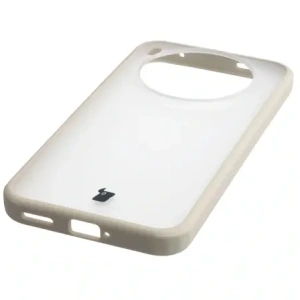 Etui Bizon Case Angelo do Vivo X300 półprzezroczyste z beżową ramką