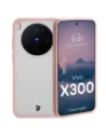 Etui Bizon Case Angelo do Vivo X300 półprzezroczyste z jasnoróżową ramką