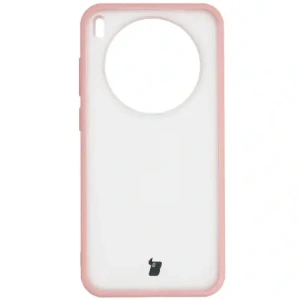 Etui Bizon Case Angelo do Vivo X300 półprzezroczyste z jasnoróżową ramką