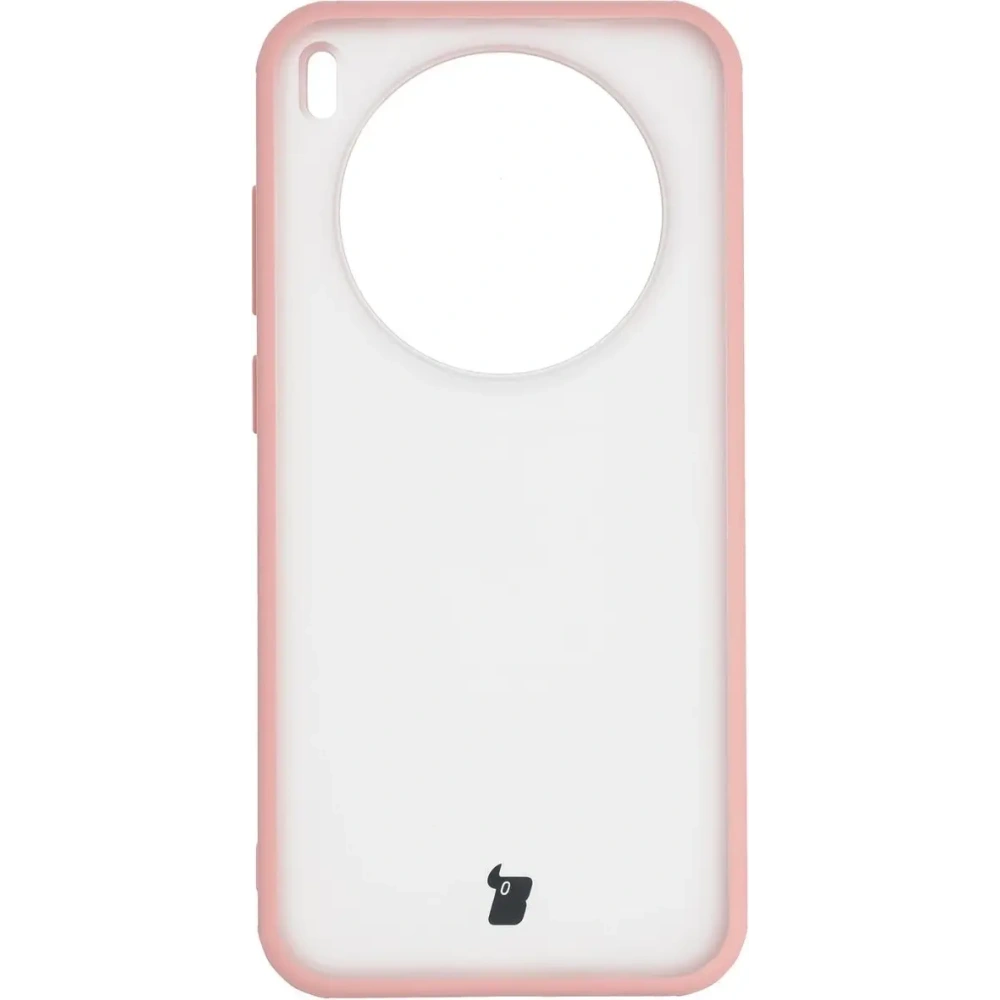 Etui Bizon Case Angelo do Vivo X300 półprzezroczyste z jasnoróżową ramką