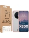 Etui Bizon Case Angelo do Vivo X300 półprzezroczyste z jasnoróżową ramką