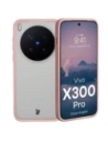 Etui Bizon Case Angelo do Vivo X300 Pro półprzezroczyste z jasnoróżową ramką