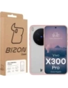 Etui Bizon Case Angelo do Vivo X300 Pro półprzezroczyste z jasnoróżową ramką