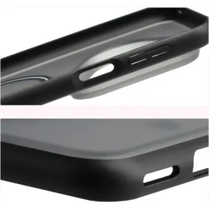 Etui z pierścieniem magnetycznym Bizon Case MatteO do Huawei Pura 80 Pro / Pro+ Plus przydymione-czarne