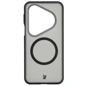 Etui z pierścieniem magnetycznym Bizon Case MatteO do Huawei Pura 80 Ultra przydymione-czarne