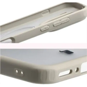 Etui z pierścieniem magnetycznym Bizon Case MatteO do Oppo Find X9 Pro przydymione-beżowe