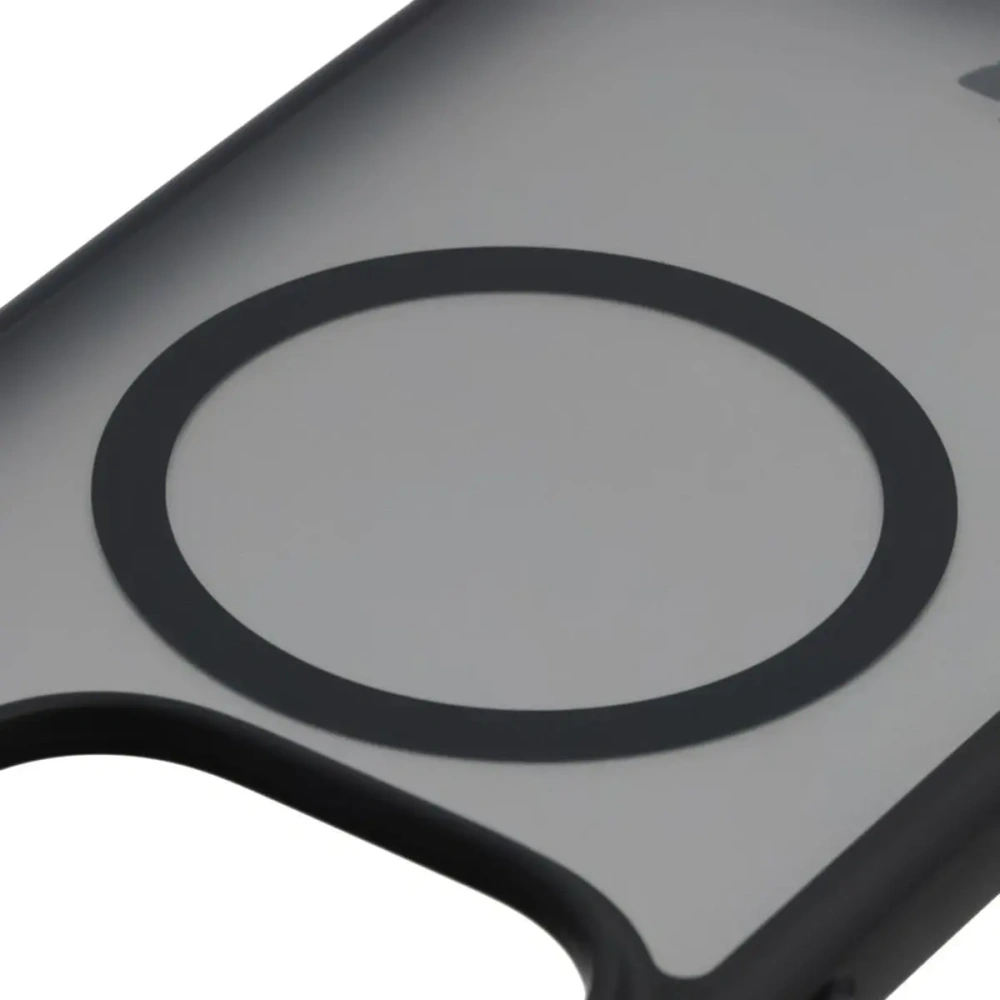 Etui z pierścieniem magnetycznym Bizon Case MatteO do Oppo Find X9 Pro przydymione-czarne