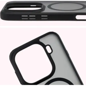 Etui z pierścieniem magnetycznym Bizon Case MatteO do Oppo Find X9 Pro przydymione-czarne