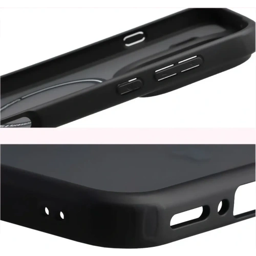 Etui z pierścieniem magnetycznym Bizon Case MatteO do Oppo Find X9 Pro przydymione-czarne