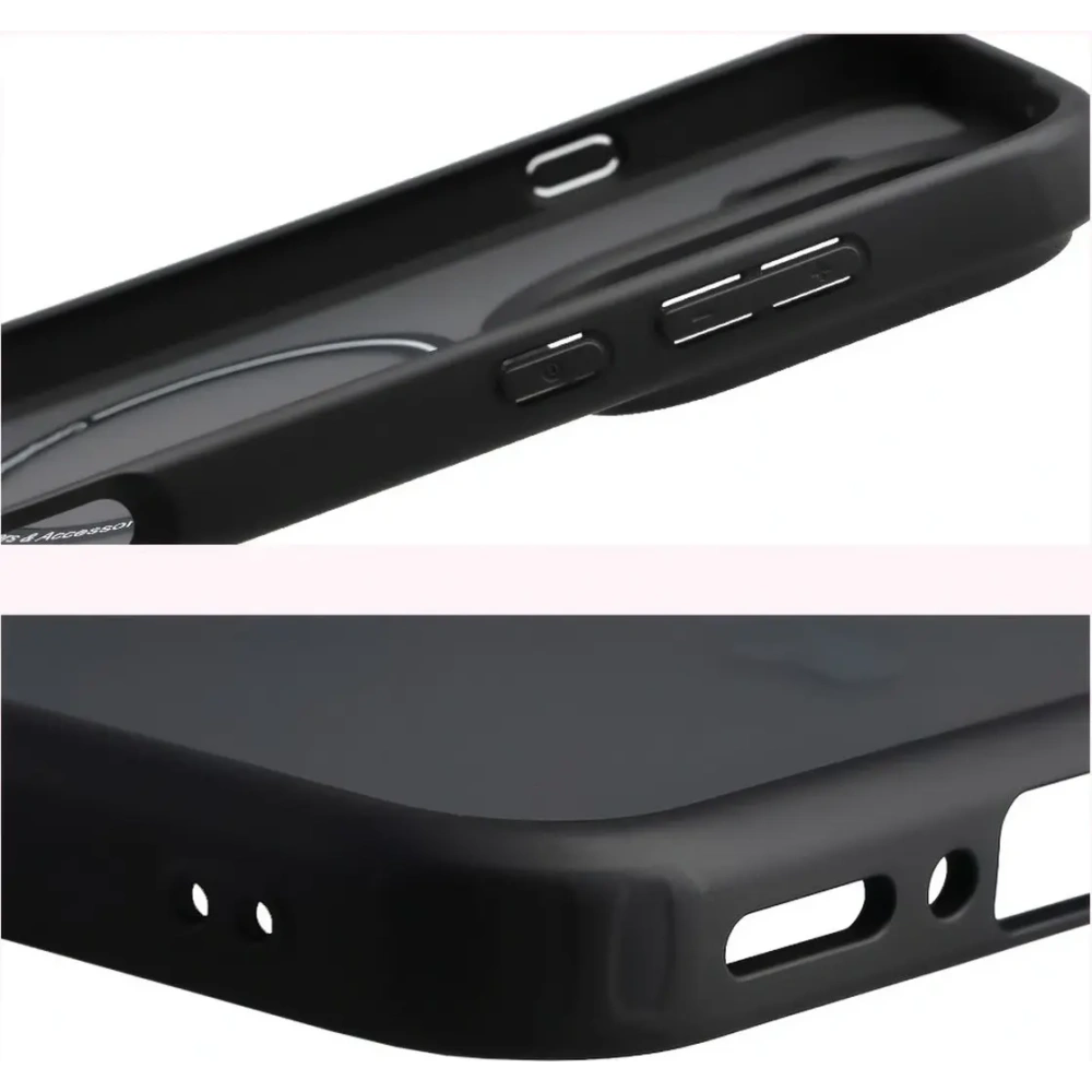 Etui z pierścieniem magnetycznym Bizon Case MatteO do Oppo Find X9 Pro przydymione-czarne